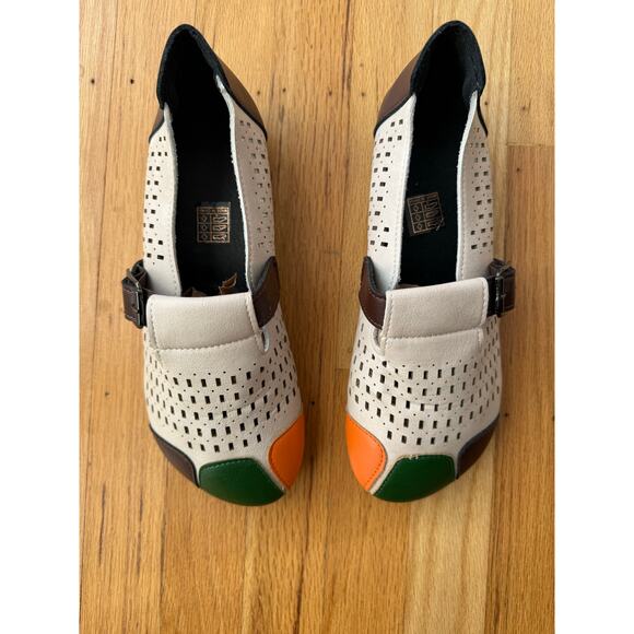 Mary Jane Ballet Flat Cream Brown Designer Inspired Size 7 (CN 240) - Picture 7 of 9